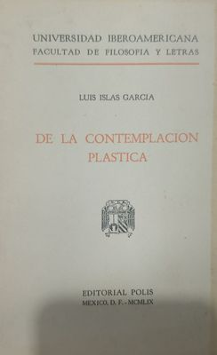 De la contemplación plástica