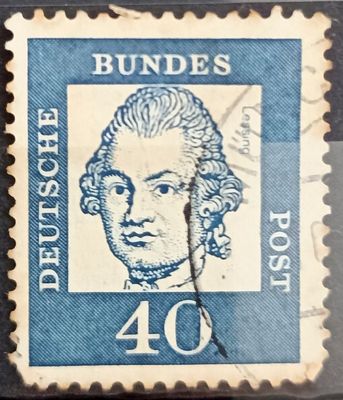 Alemania Federal 1961, Gotthold Ephraim Lessing 40Pf