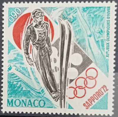 Mónaco 1971, Esquiador con esquís, salto de esquí