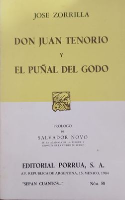Don Juan Tenorio y El puñal del Godo – José Zorrilla