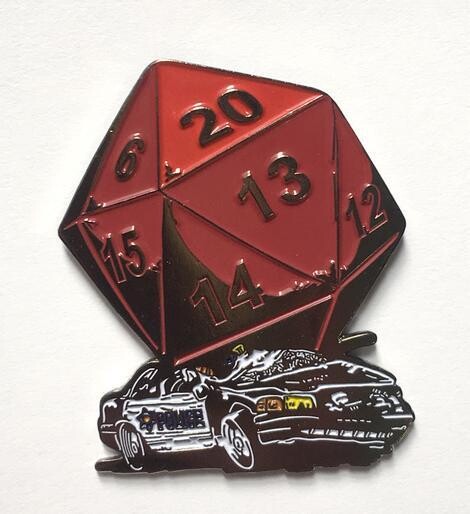 D20: Critical Hit - Pin by Andy Warner
