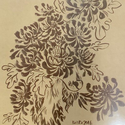 Chrysanthemums - Print by Kiriska