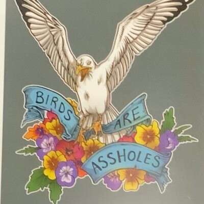 Birds Are Assholes - Print by Kiriska