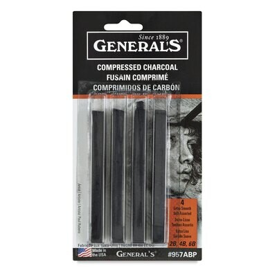 General's Compressed Charcoal Set (4pc)