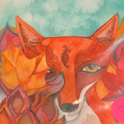 Fox Hiding - Print by Megan Noel