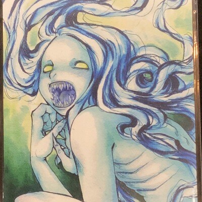 Blue Creature Scream (Small) - Print by Strange Selki