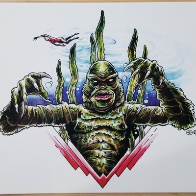 Creature from The Black Lagoon - Print by Seth Goodkind