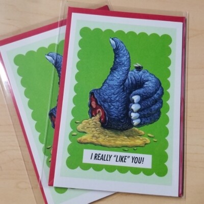 I Really Like You - Greeting Card by Johnny Sampson