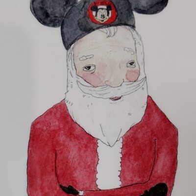Disney World Santa - Mini Print by Brandon Vosika