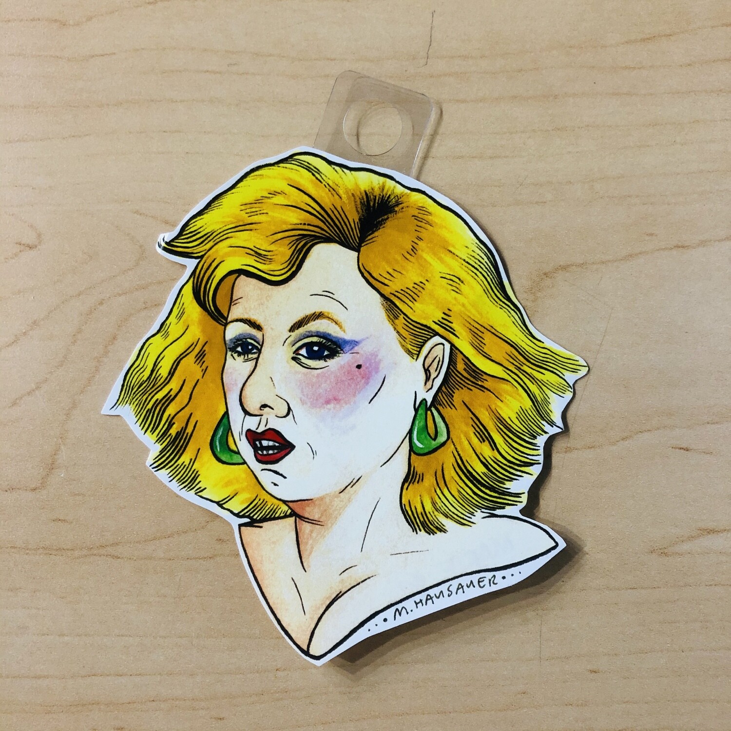 Blonde Woman Bust - Sticker by Marie Bouassi
