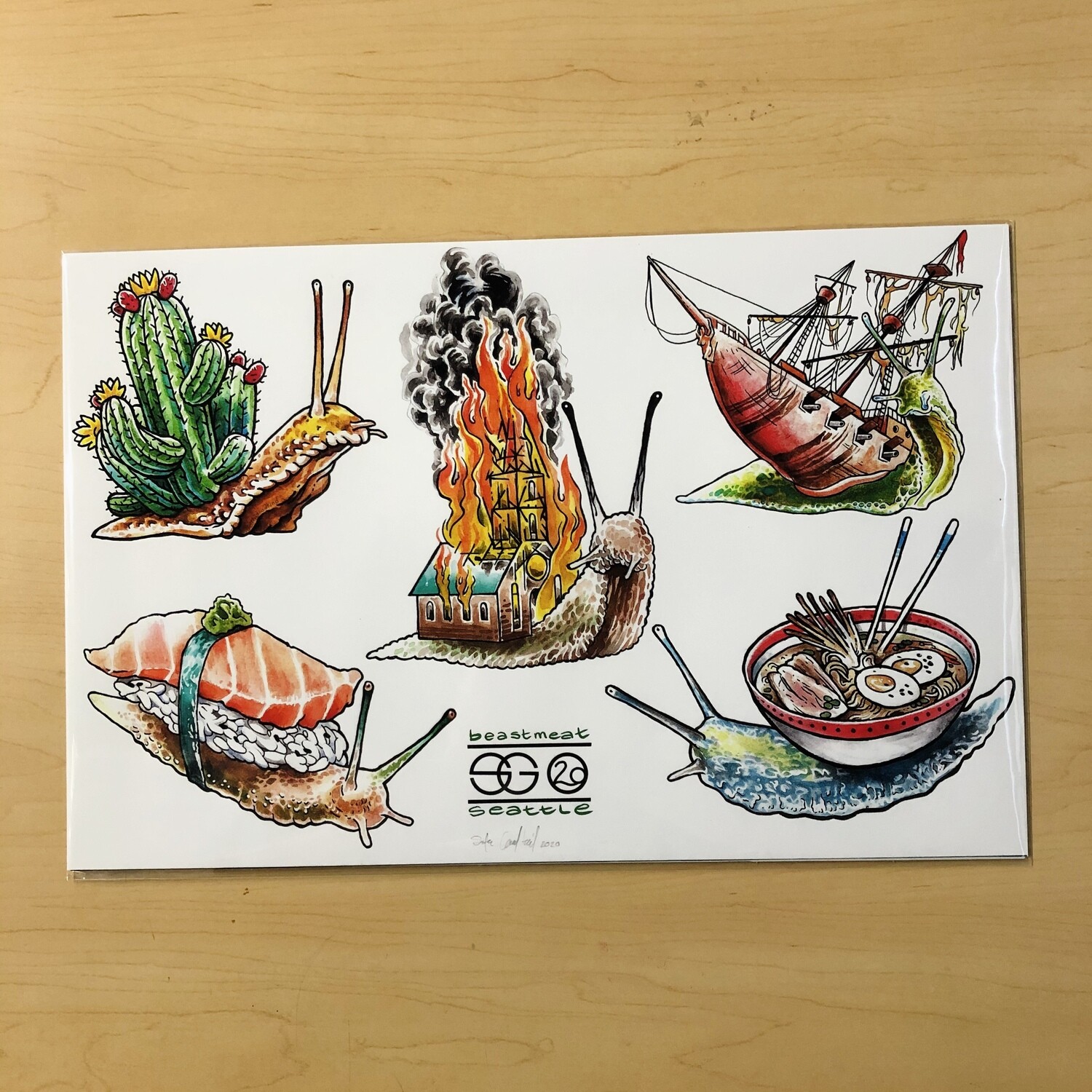 Snail Flash Sheet - Print by Seth Goodkind