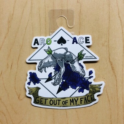 Aro Ace Get Out of My Face - Sticker by Kiriska