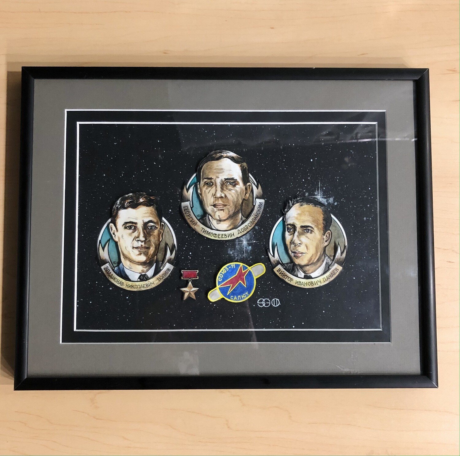 Soyuz 11 Crew - Original by Seth Goodkind