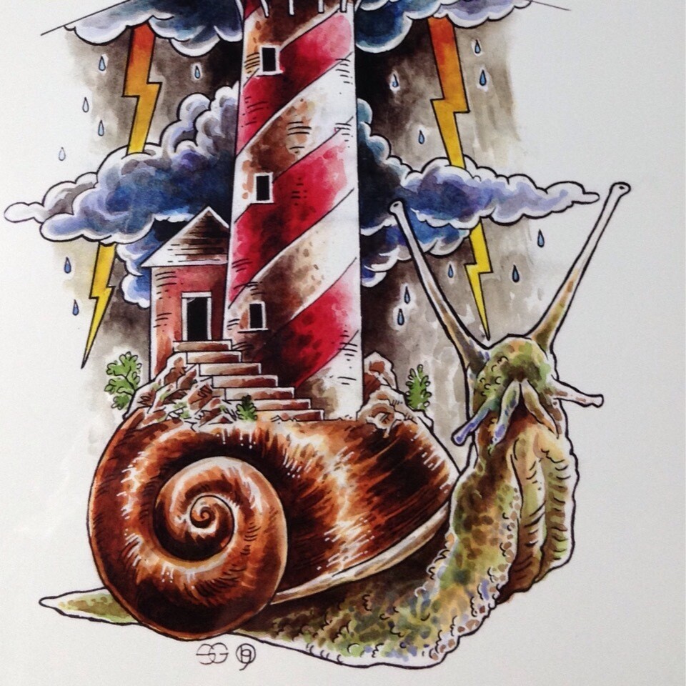 Lighthouse Snail - Print by Seth Goodkind