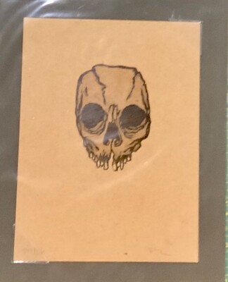 Brown Skull - Print by Demian Johnston
