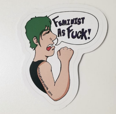 Feminist As Fuck - Sticker by Kassandra Davis