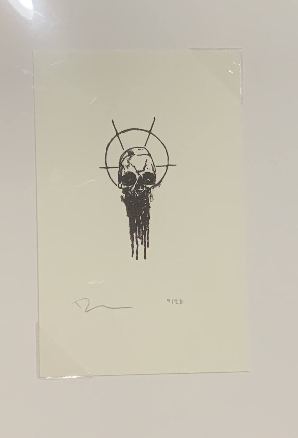 Halo Skull Print - Print by Demian Johnston
