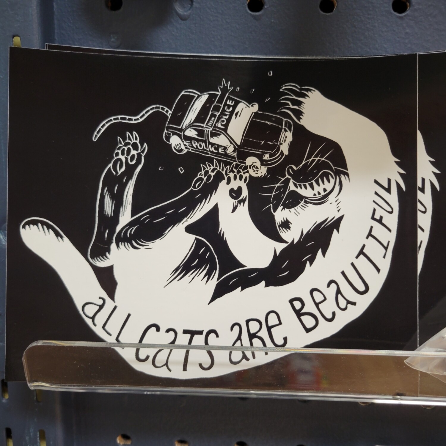 All Cats Are Beautiful - Sticker by Ben Passmore