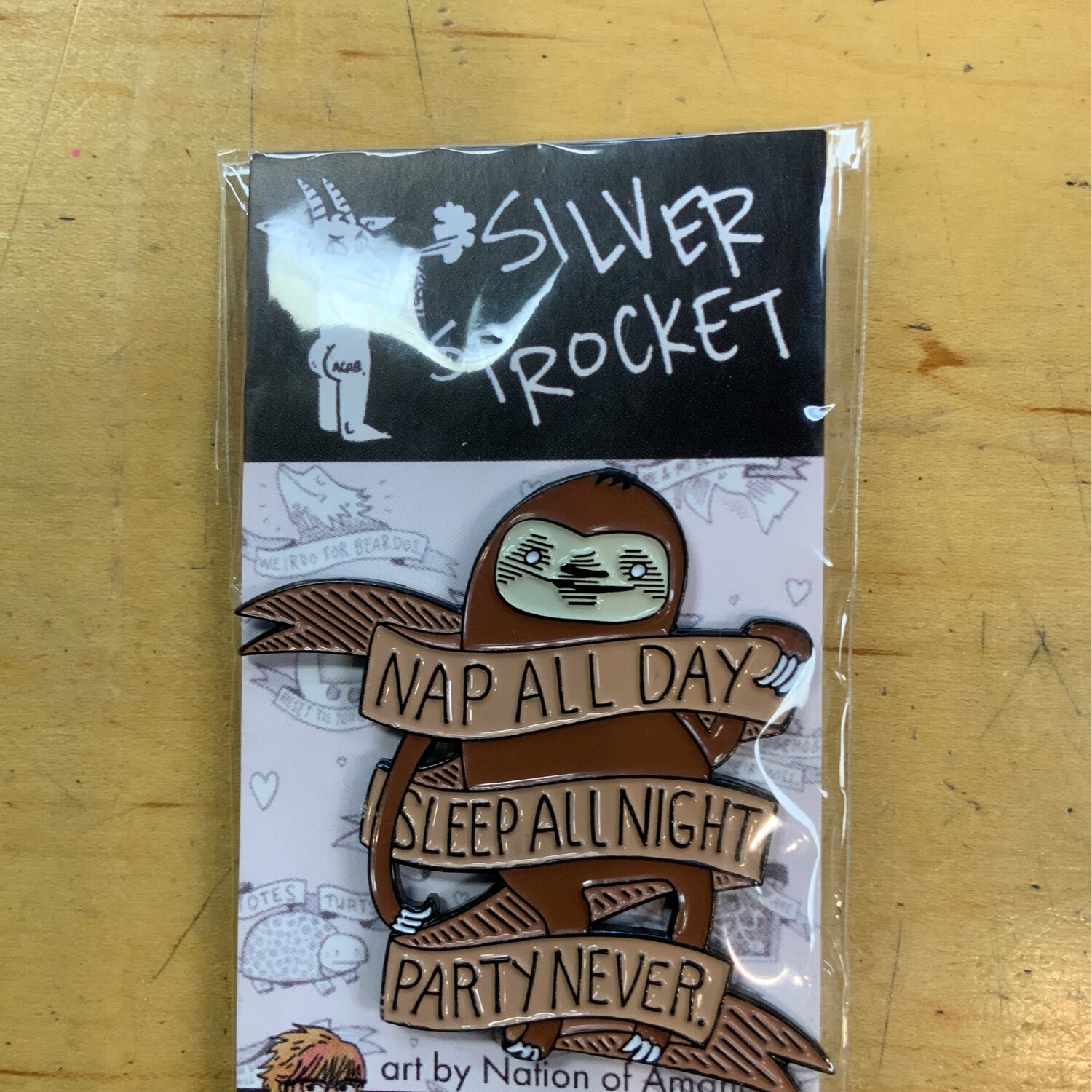Nap All Day, Sleep All Night, Party Never - Enamel Pin by Nation of Amanda