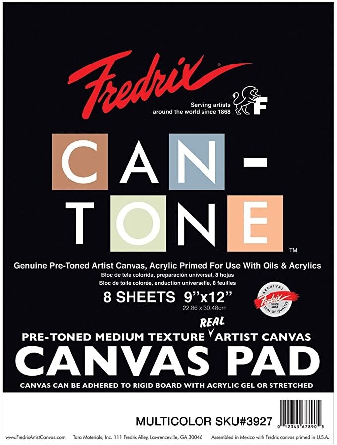 Fredrix Can-Tone Canvas Multicolor Pad