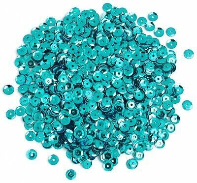 Cousin Cupped Sequins (Turquoise, 8mm)