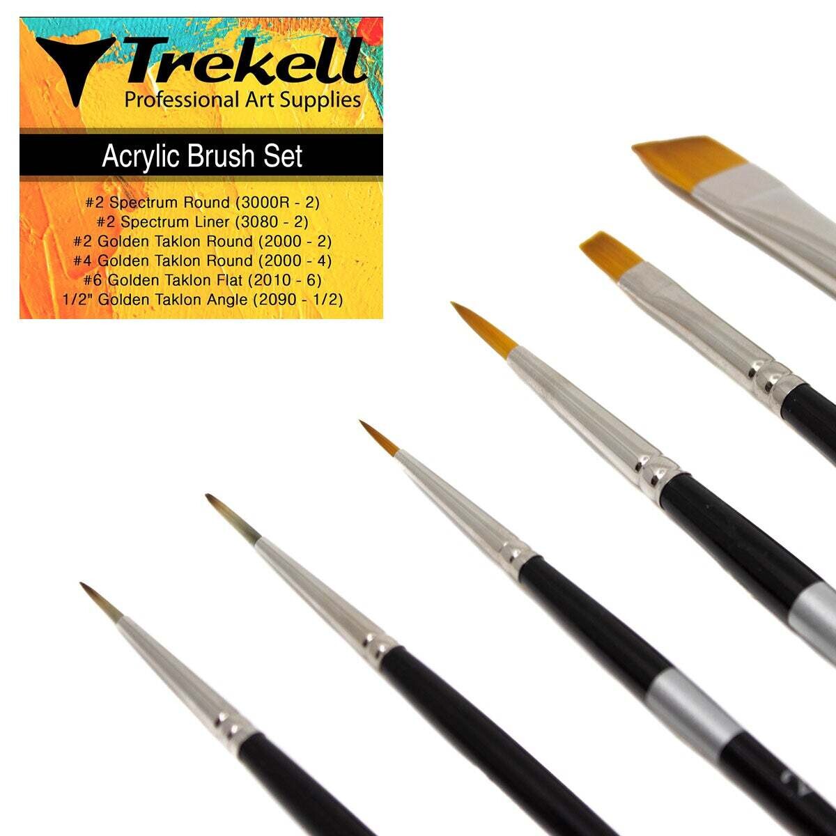 Trekell Acrylic Brush Set