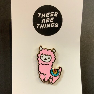 Pink Llama - Enamel Pin from These Are Things