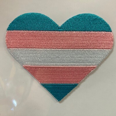 Trans Pride Heart - Embroidered Patch from These Are Things