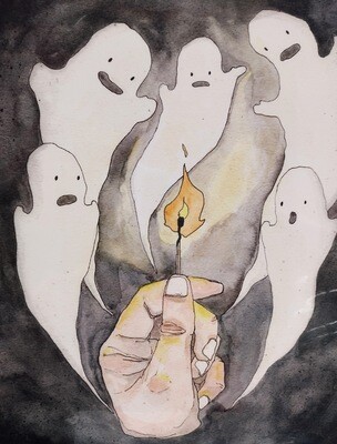 Ghost Match - Mini Print by Brandon Vosika