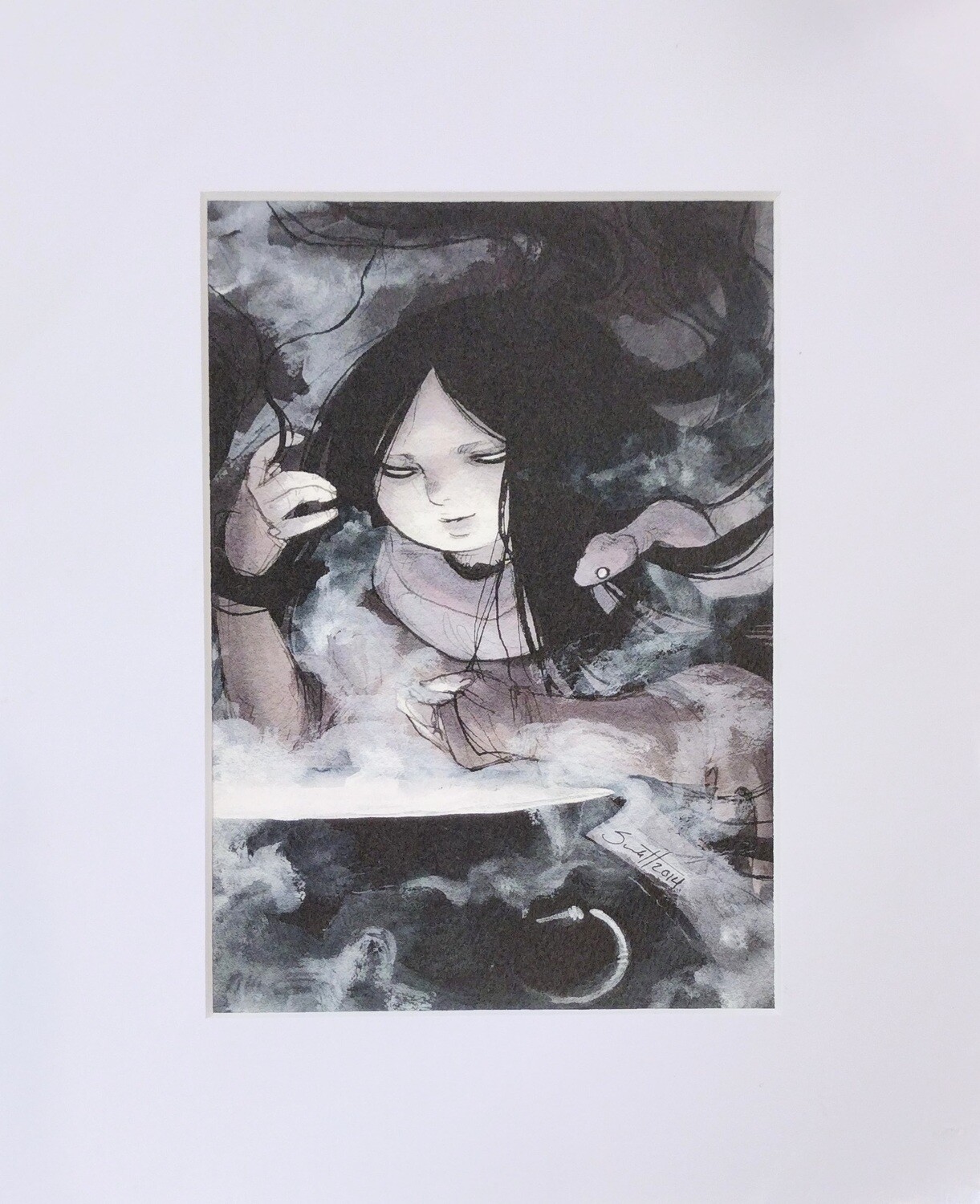 Cauldron with Mat - Print by Strange Selki