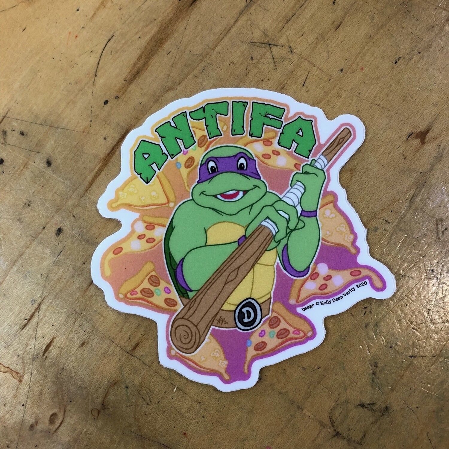 Antifa TMNT - Sticker by Kelly Dean Verity