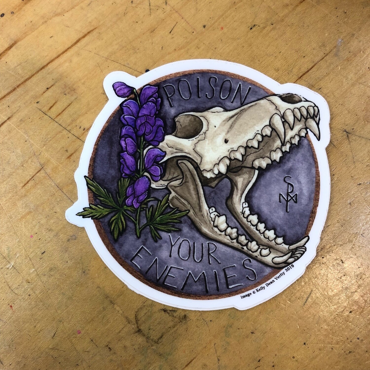 Poison Your Enemies - Sticker by Kelly Dean Verity