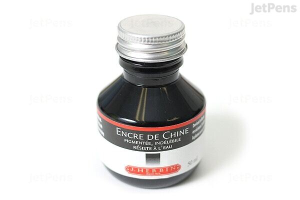 Herbin Encre de Chine India Ink (Black, 50ml)