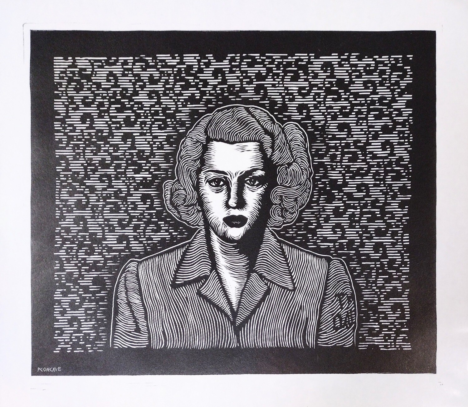 Lana Turner “Postman Always Rings Twice” - Lino Print by PConcave