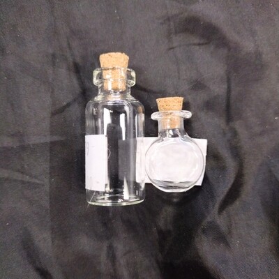 Push/Pull Supplies Mini Glass Bottle with Cork