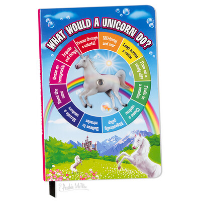 Archie McPhee What Would A Unicorn Do? Spinner Notebook