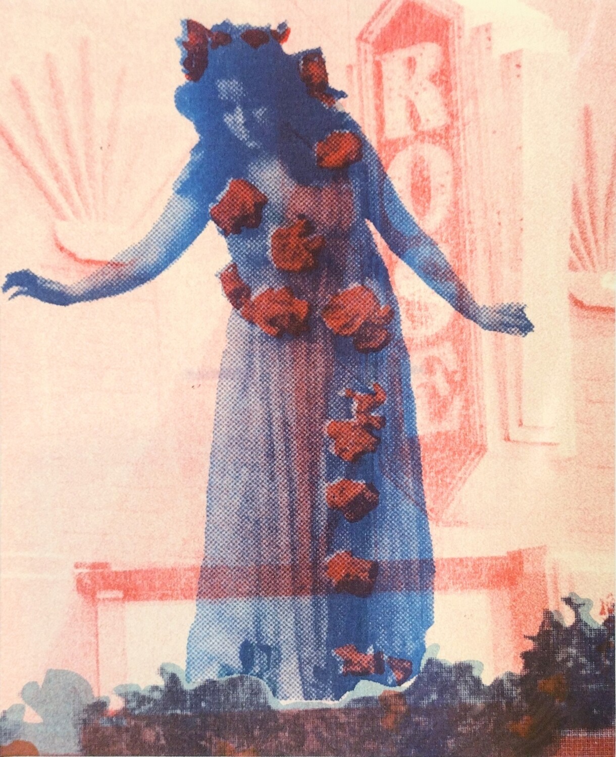 Rose Garden - Risograph Print by Maxx Follis-Goodkind