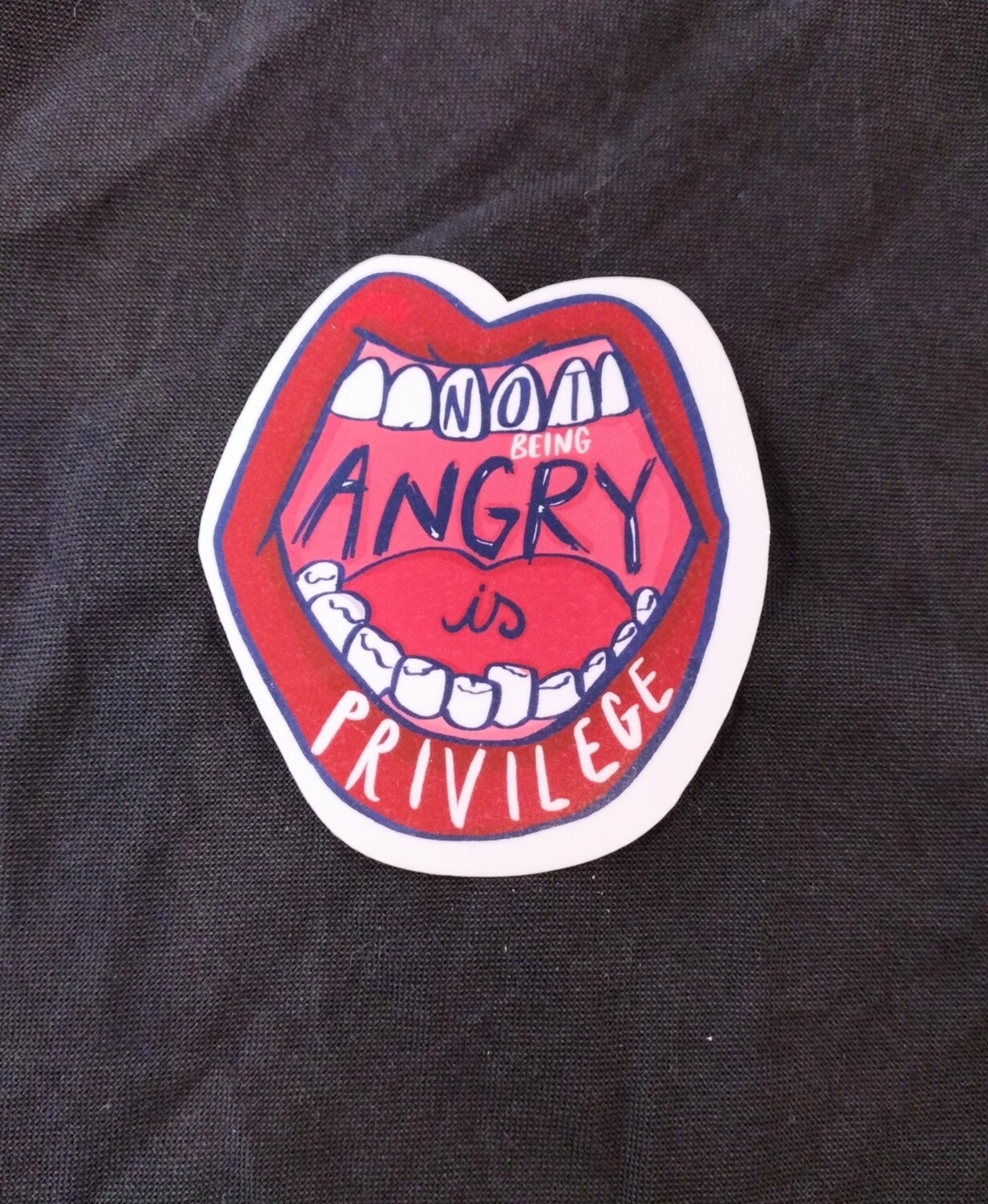 Not Being Angry is a Privilege - Sticker by Chiaralascura