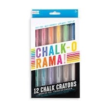 Ooly Chalk-O-Rama Dustless Chalk Sticks Set of 12