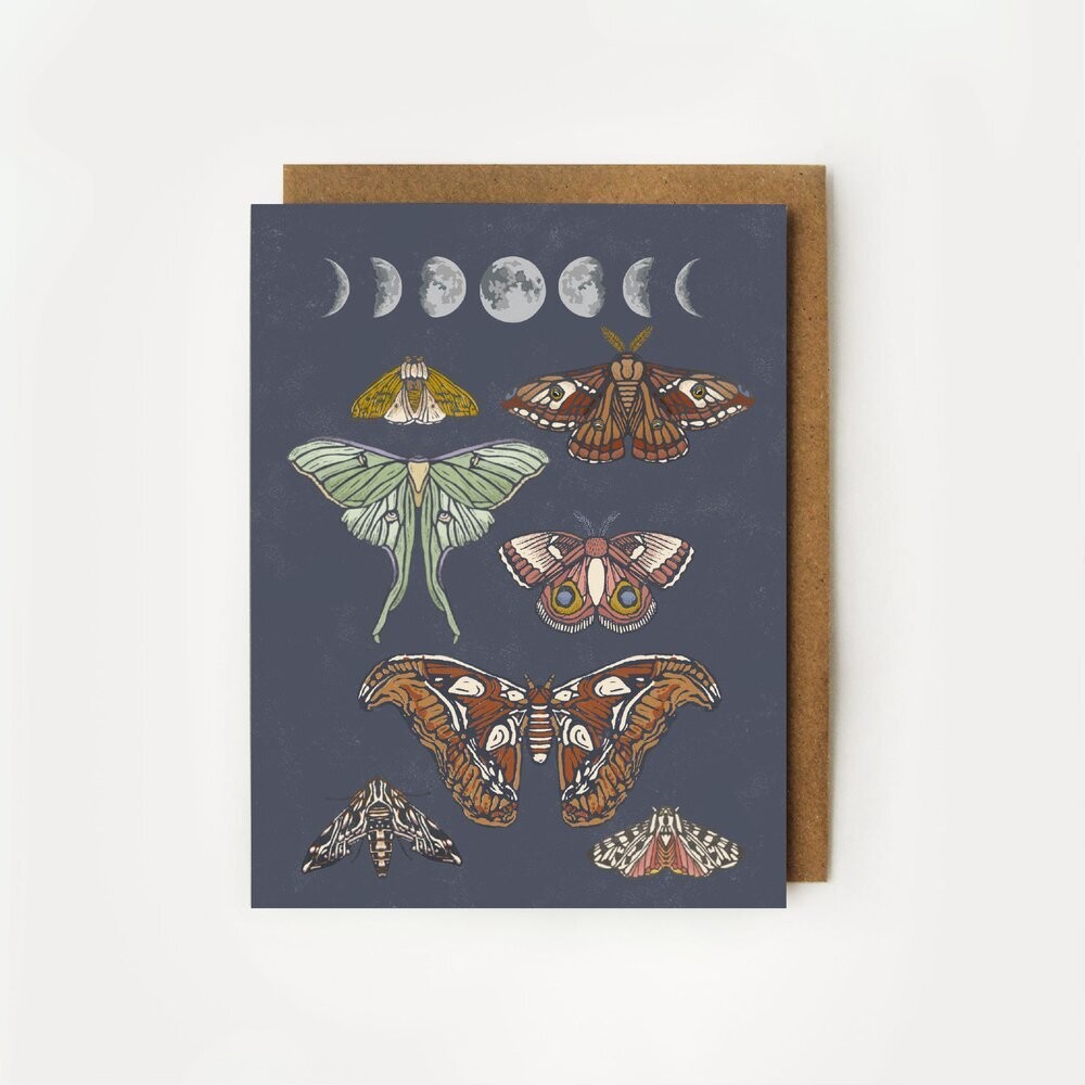 Root & Branch Moonlit Moths Everyday Greeting Card