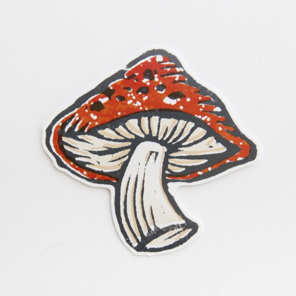 Root & Branch Fly Agaric Mushroom Eco-Friendly Paper Sticker