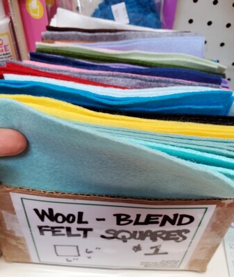 Push/Pull Supplies 6" x 6" Wool-Blend Felt Square