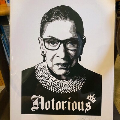 Notorious RBG - Giclee Print by Laura Emery