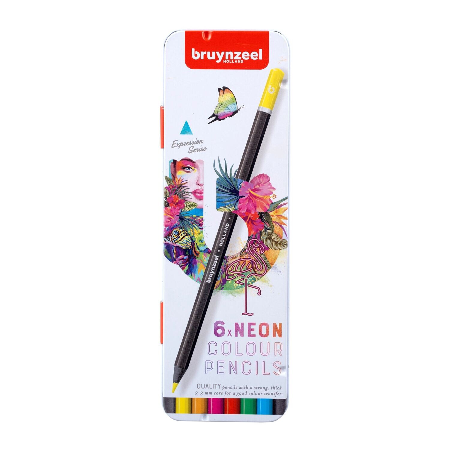 Bruynzeel 6x Neon Colour Pencils