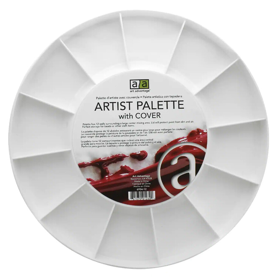 Art Advantage Artist Palette with Cover (Round)