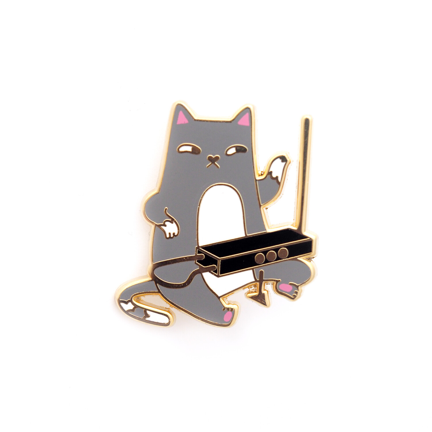 Theremin Cat - Enamel Pin by Shoal