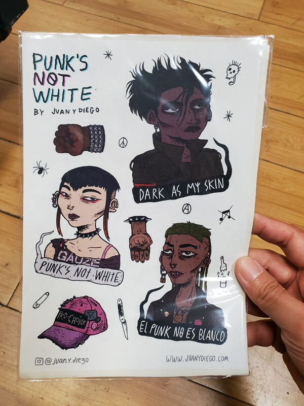 Punx Not White Pack - Sticker Sheet by Juan Y Diego