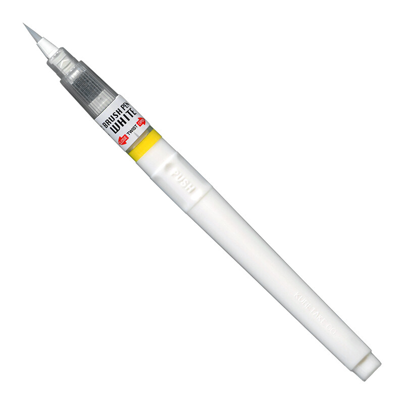Kuretake Zig White Ink Brush Pen and Refill