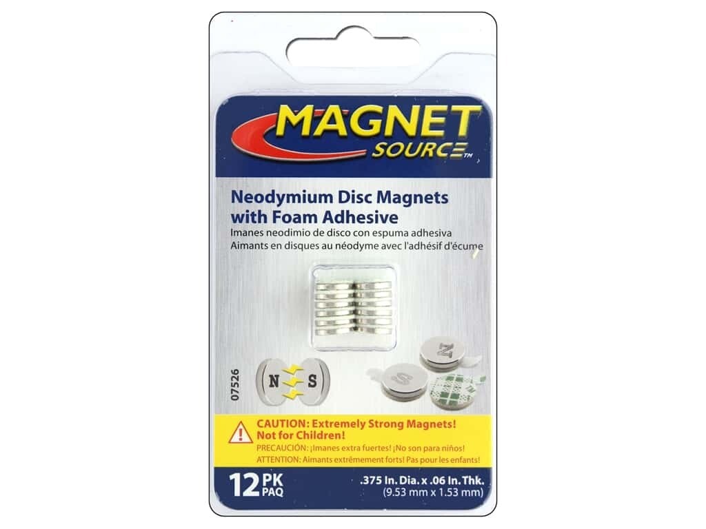 Magnet Source Neodymium Disc Magnets with Foam Adhesive