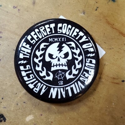 Secret Society of Super Villain Artists - Button by Dave Savage